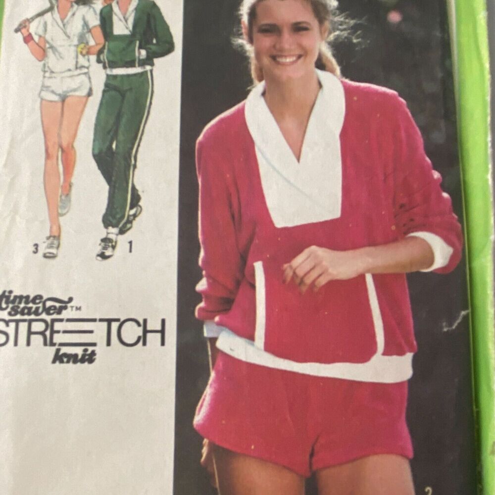 Simplicity 9041 Pattern Top Pant Short 1979 Miss 16 Vintage Tracksuit Loose